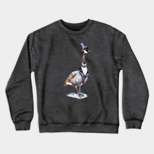 Victorian Goose in Tophat Crewneck Sweatshirt